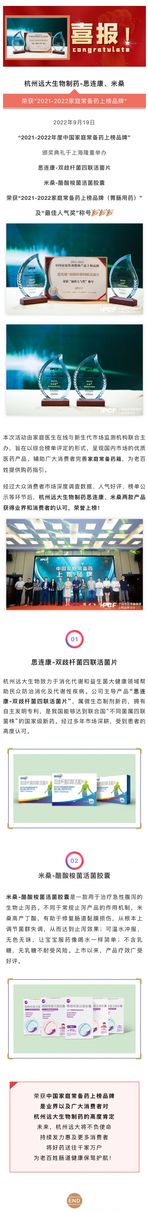 2022中國家庭常備藥榜單揭曉 思連康、米桑獲獎(jiǎng)！